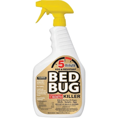 Harris 5-Minute 32 Oz. Ready To Use Trigger Spray Egg & Resistant Bedbug Killer GOLDBB-32